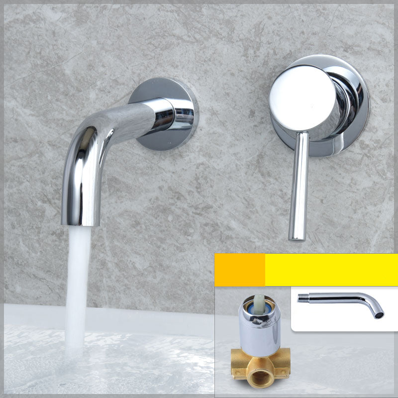 Wall Mounted Bronze Tub Filler Double Handles Bathtub Spout Tub Faucet Trim