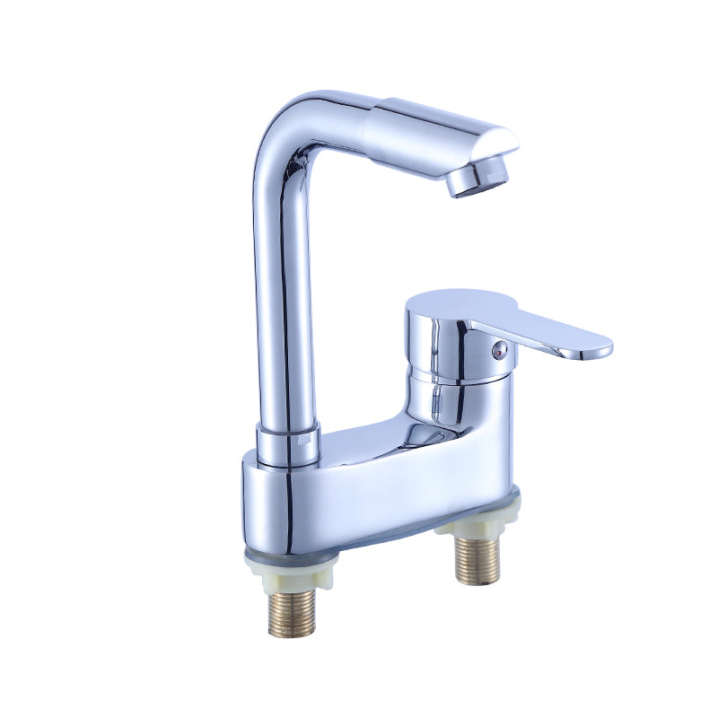 Deck Mounted Center Freestanding Tub Filler Single Handle Freestanding Faucet