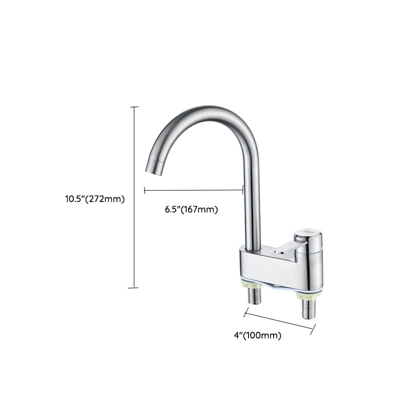 Deck Mounted Center Freestanding Tub Filler Single Handle Freestanding Faucet