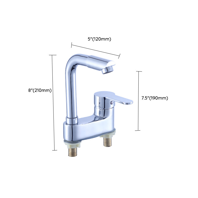 Deck Mounted Center Freestanding Tub Filler Single Handle Freestanding Faucet