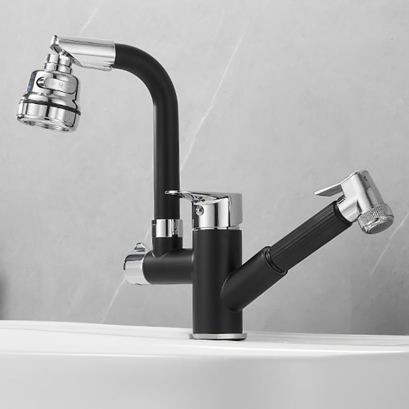 Luxury Vessel Sink Faucet Single Handle Swivel Spout with Side Spray