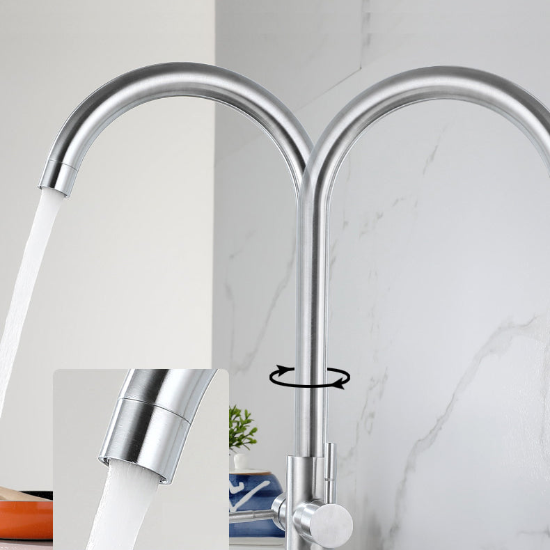 Kitchen Sink Faucet Swivel Spout Double Handle High Arch Kitchen Faucet