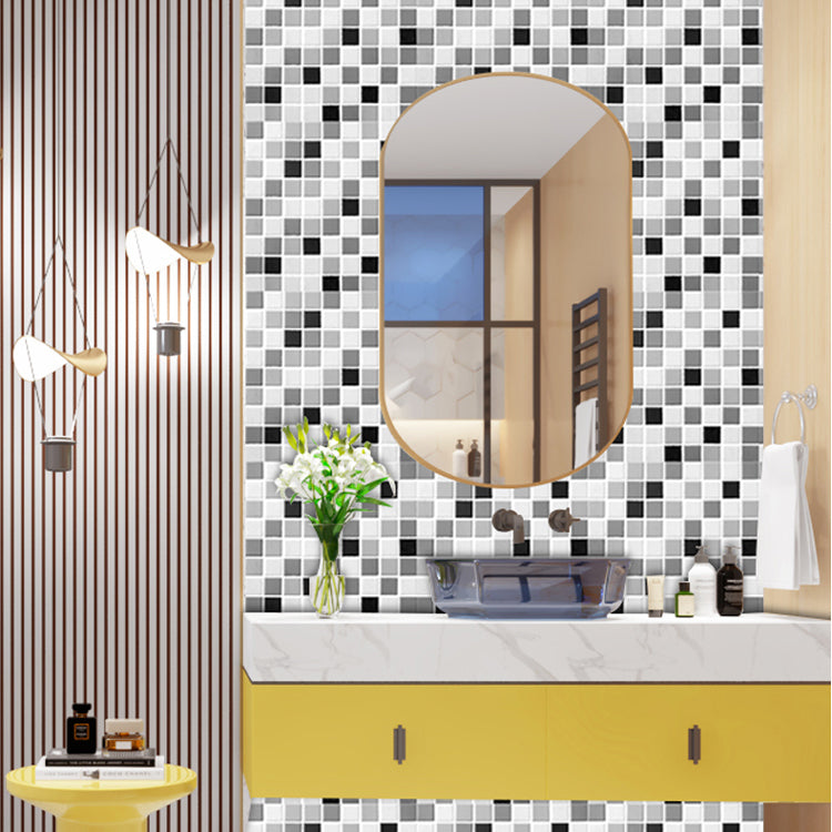 Mosaic Tile Wallpaper Plastic Waterproof Peel & Stick Mosaic Tile