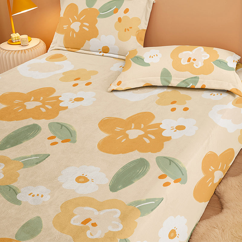 Trendy Bed Sheet Floral Patterned Ultra-Soft Non-Pilling Bed Sheet