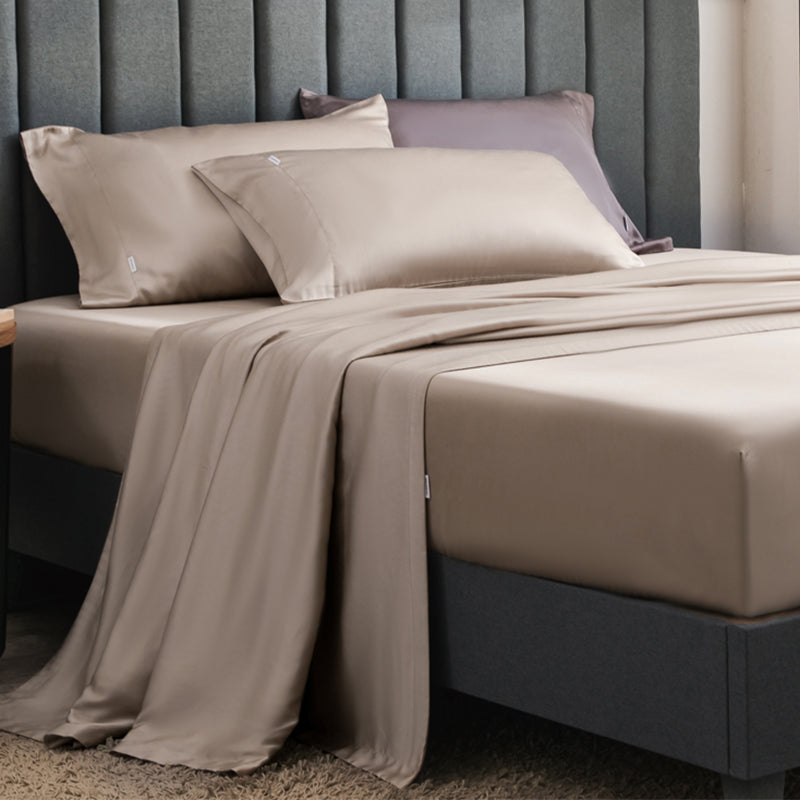 Elegant Sheets Solid Color Non-Pilling Cooling Bed Sheet Set