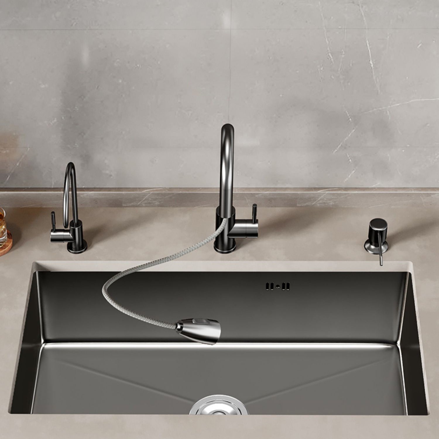 Kitchen Sink Noise-cancelling Design Modern Style Drop-In Kitchen Sink