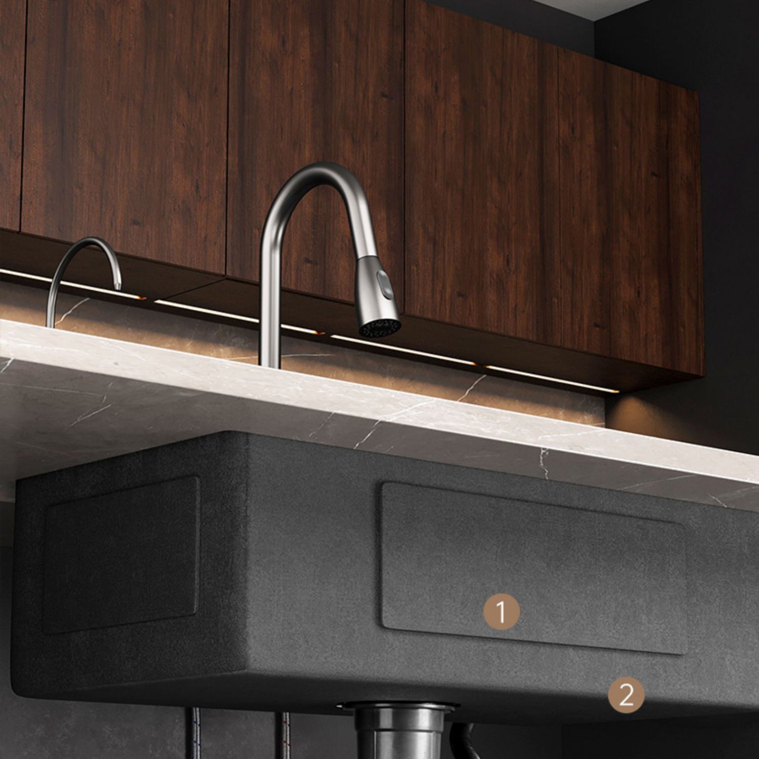 Kitchen Sink Noise-cancelling Design Modern Style Drop-In Kitchen Sink