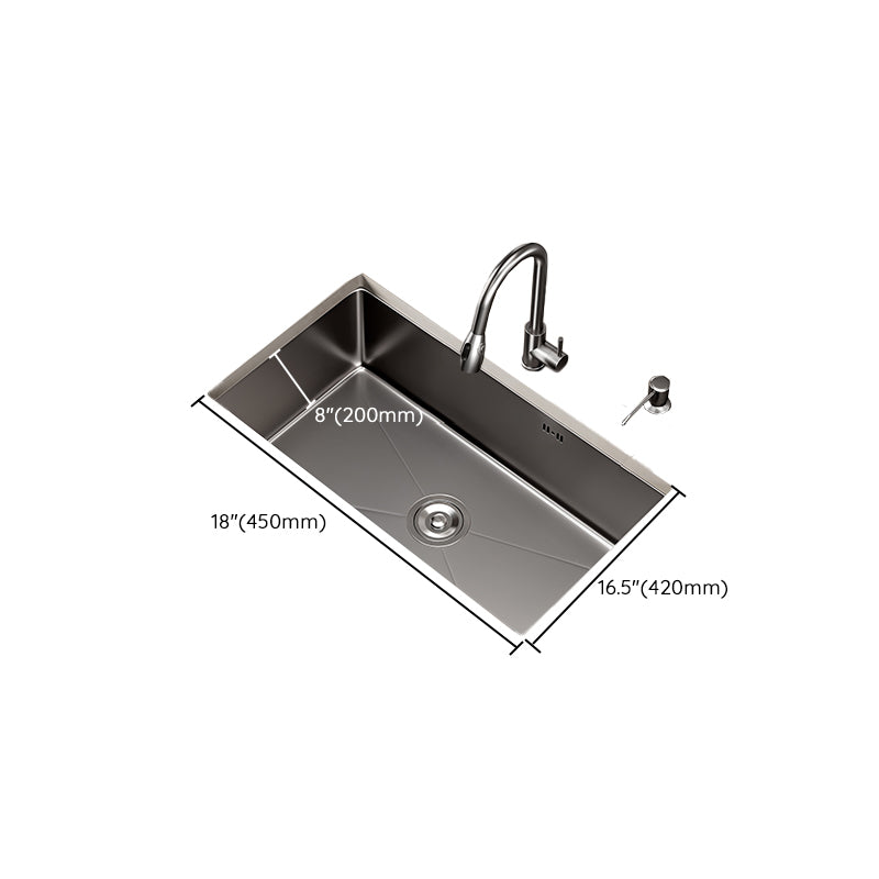 Kitchen Sink Noise-cancelling Design Modern Style Drop-In Kitchen Sink