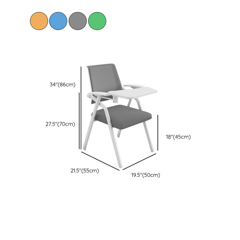 Contemporary Fixed Arms Conference Chair Mesh-back Task Chair for Office