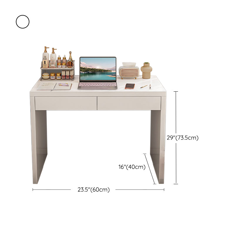 Modern Style Wood Office Desk Rectangular Shape Task Desk with 2-Legs for Home