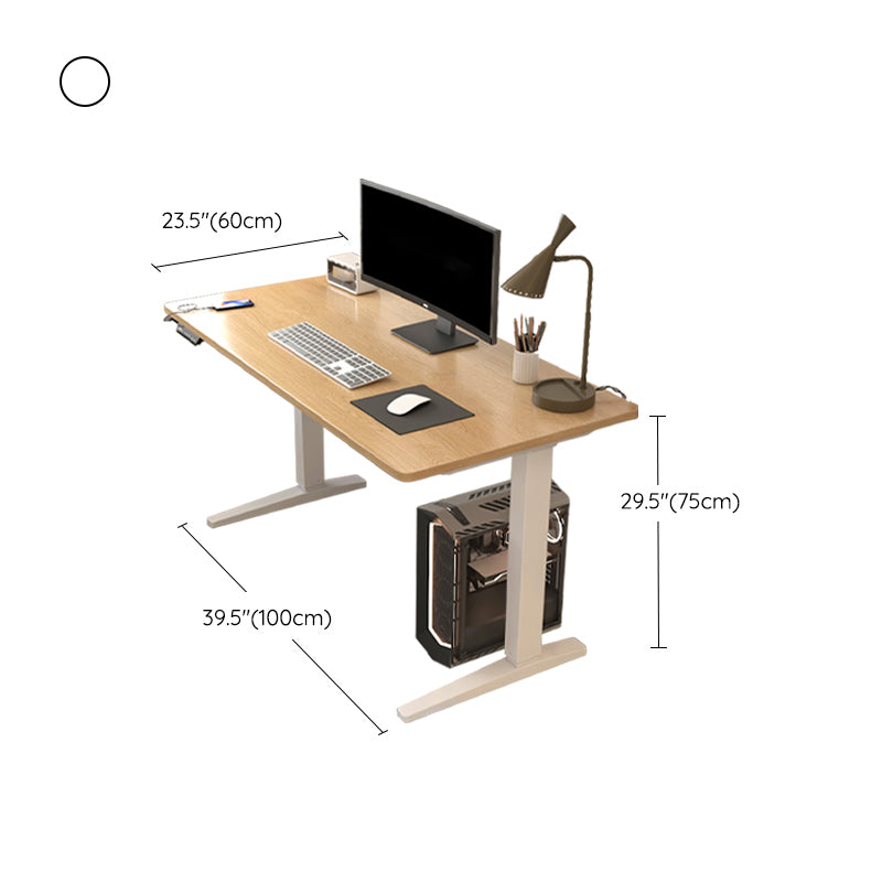 Modern Style Office Desks Rectangular Shape Task Desk with 2-Legs for Home