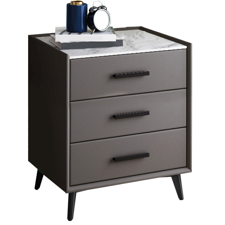 Contemporary Night Table Storage Accent Table Nightstand with 2/3 Drawers for Home