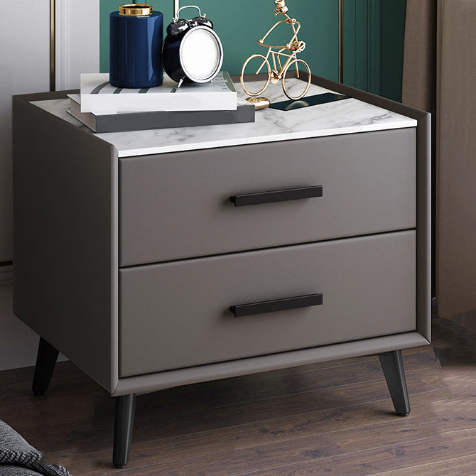 Contemporary Night Table Storage Accent Table Nightstand with 2/3 Drawers for Home