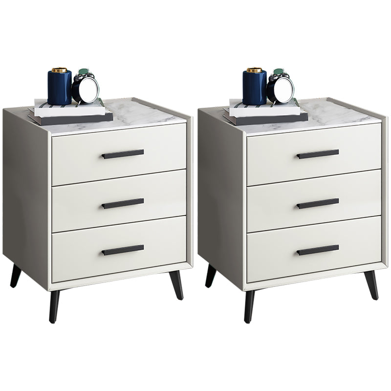 Contemporary Night Table Storage Accent Table Nightstand with 2/3 Drawers for Home