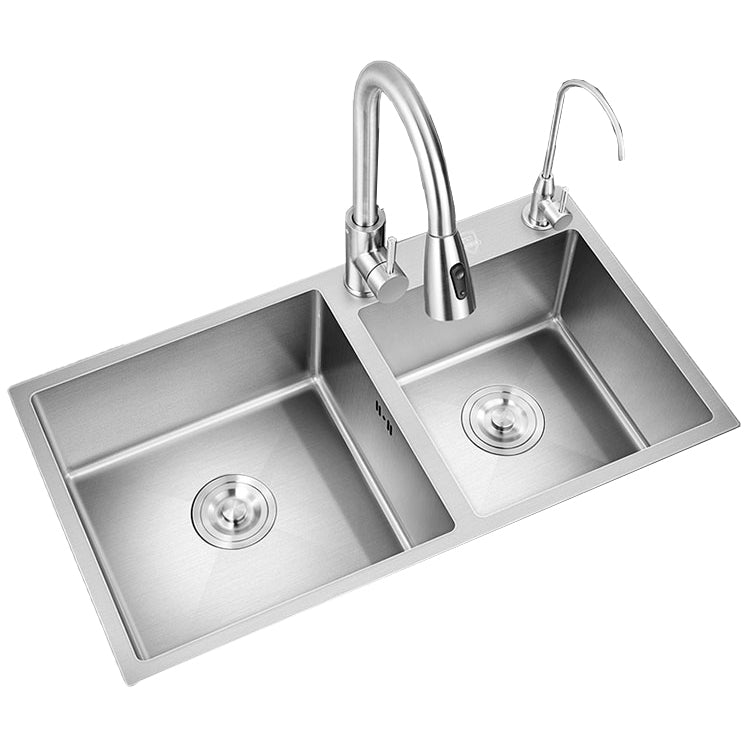 Modern Style Kitchen Sink Overflow Hole Design Drop-In Kitchen Sink