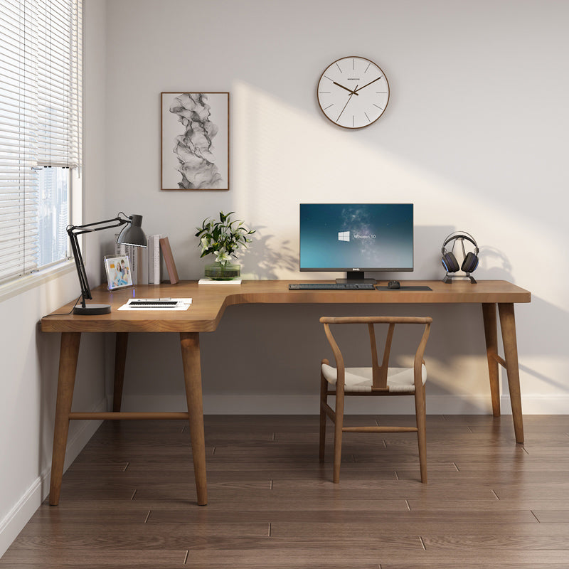 Modern Style Writing Desk L Shape Office Table with Legs for Home