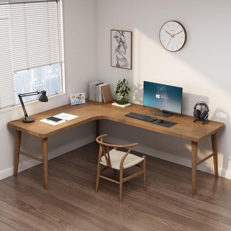 Modern Style Writing Desk L Shape Office Table with Legs for Home