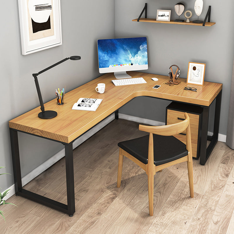 Modern Solid Wood Writing Desk Sled Base 29.53" Tall Office Desk (Drawers not Included)