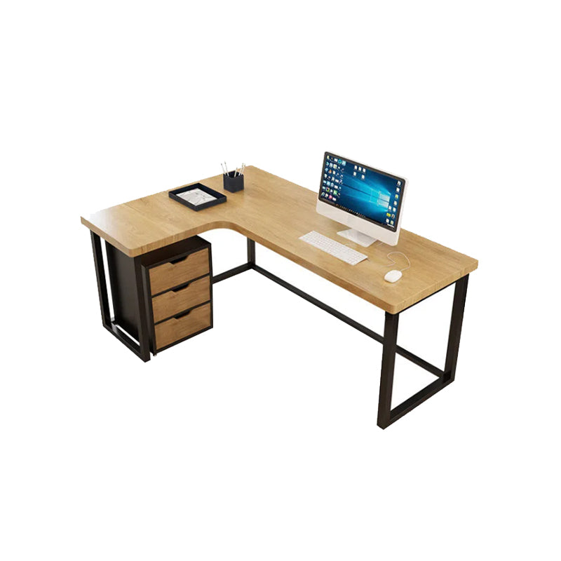 Modern Solid Wood Writing Desk Sled Base 29.53" Tall Office Desk (Drawers not Included)