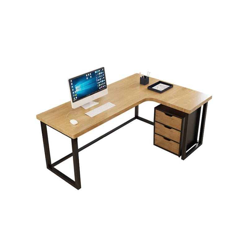 Modern Solid Wood Writing Desk Sled Base 29.53" Tall Office Desk (Drawers not Included)