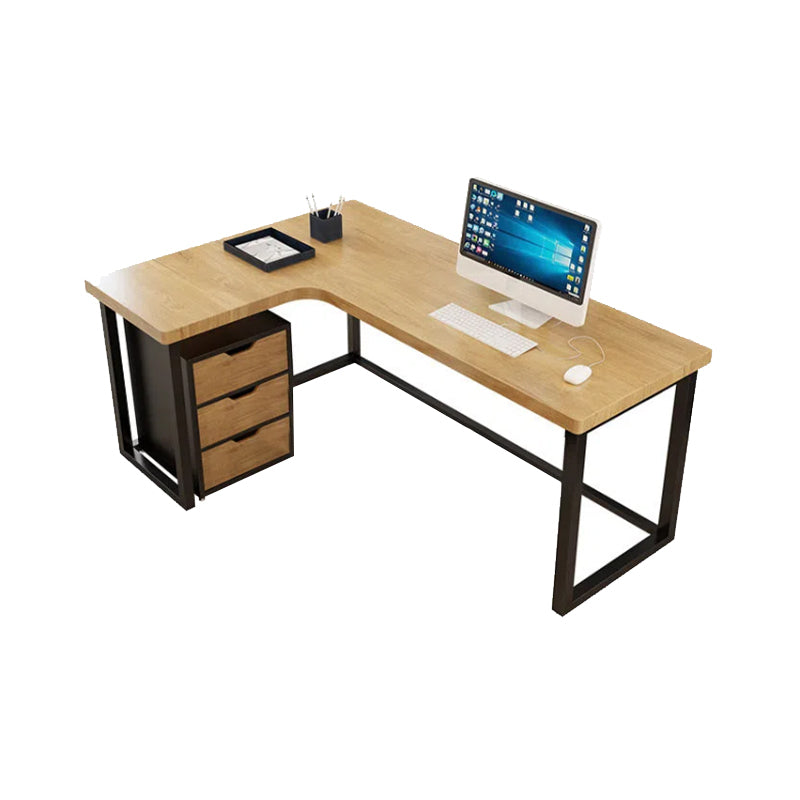 Modern Solid Wood Writing Desk Sled Base 29.53" Tall Office Desk (Drawers not Included)