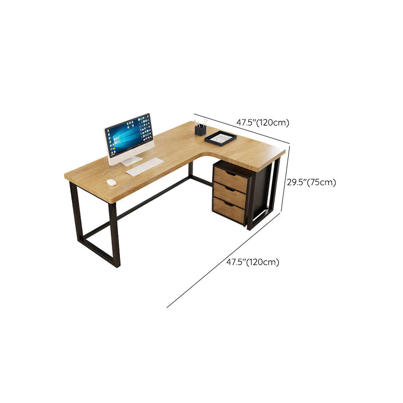 Modern Solid Wood Writing Desk Sled Base 29.53" Tall Office Desk (Drawers not Included)