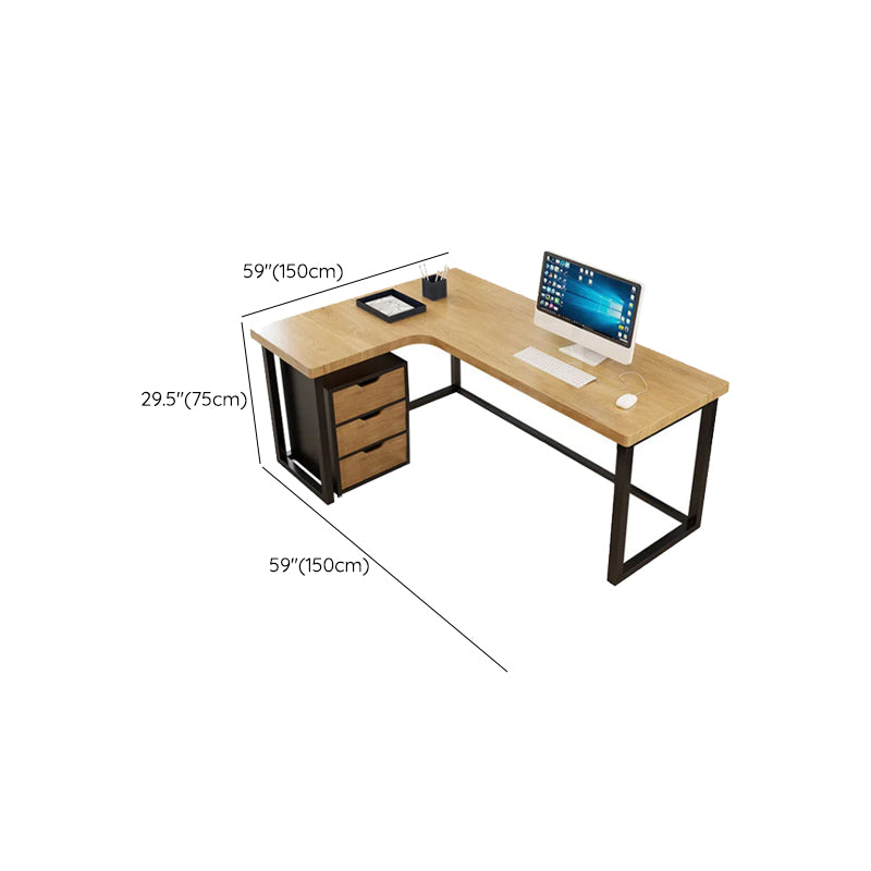 Modern Solid Wood Writing Desk Sled Base 29.53" Tall Office Desk (Drawers not Included)