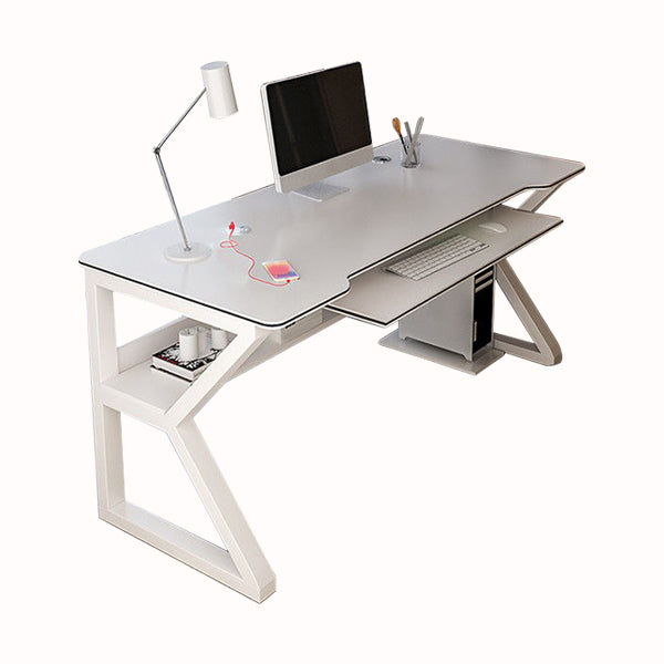 Contemporary Wooden Office Desk Sled Base 29.53-inch Tall Computer Desk