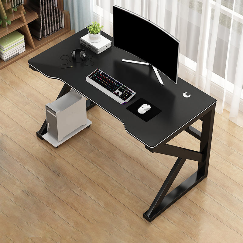 Industrial Wooden Gaming Desk Sled Base 29.53-inch Tall Computer Desk