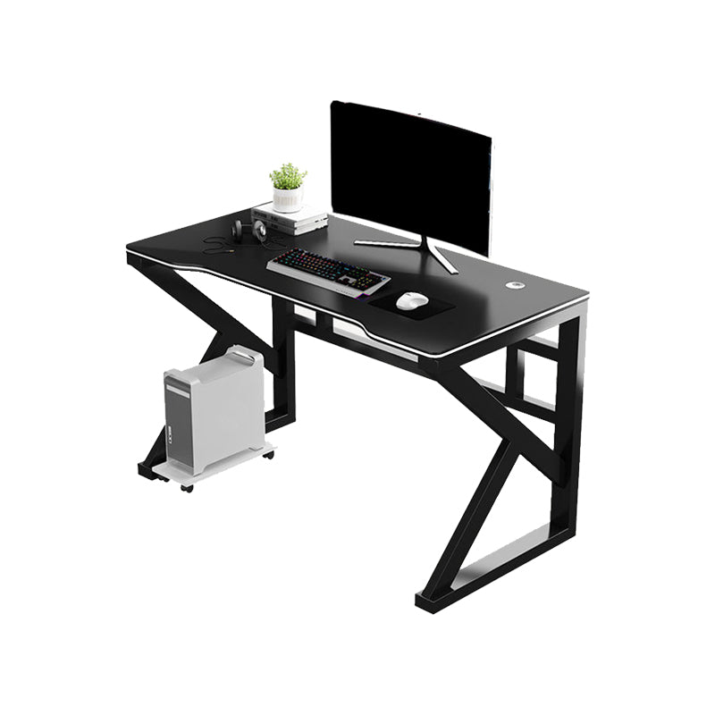 Industrial Wooden Gaming Desk Sled Base 29.53-inch Tall Computer Desk