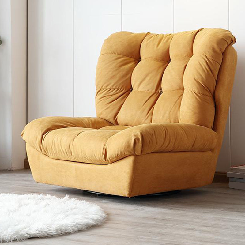 Contemporary Tufted Back Arm Chair Solid Color Armless Chair