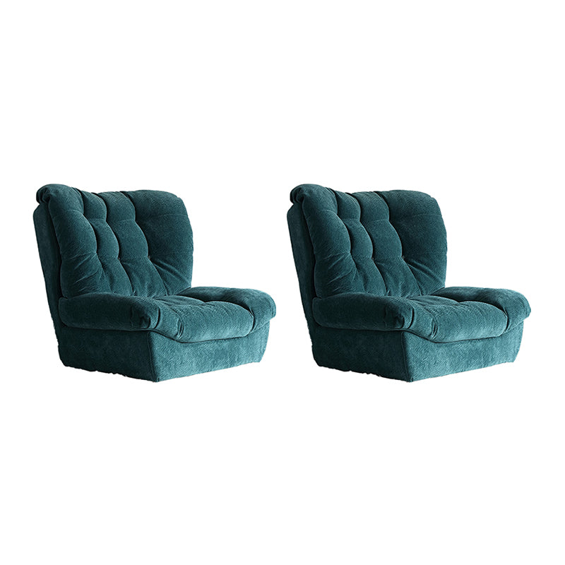 Contemporary Tufted Back Arm Chair Solid Color Armless Chair