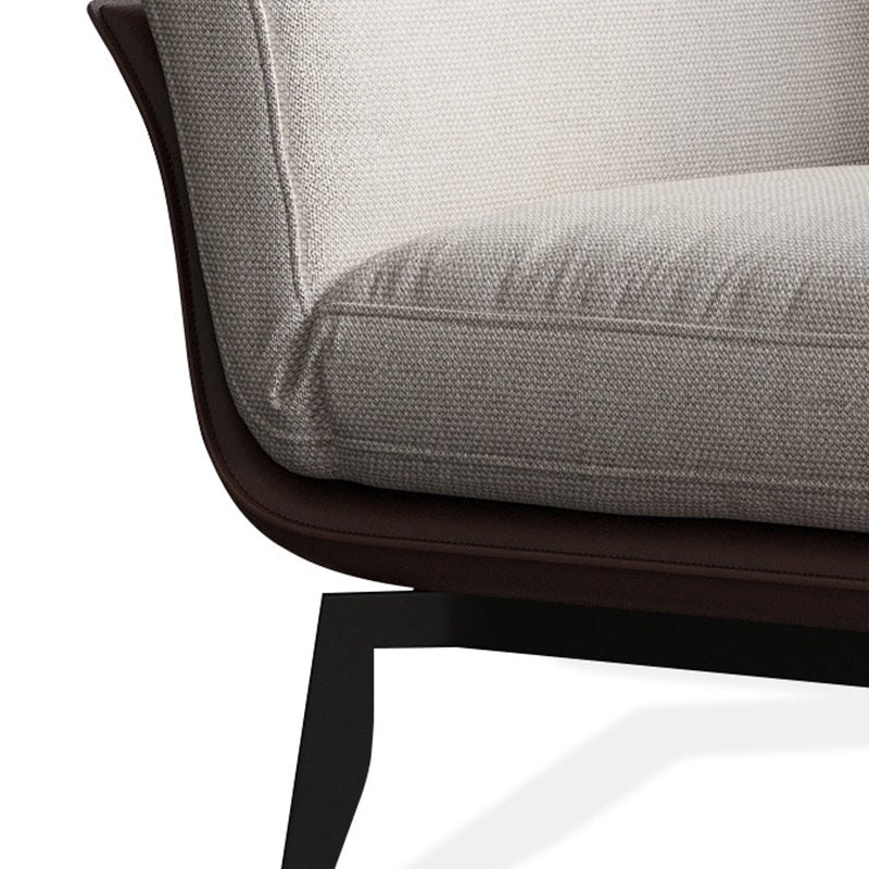 Contemporary 4 Legs Chair Flared Arms Chair with Removable Cushions