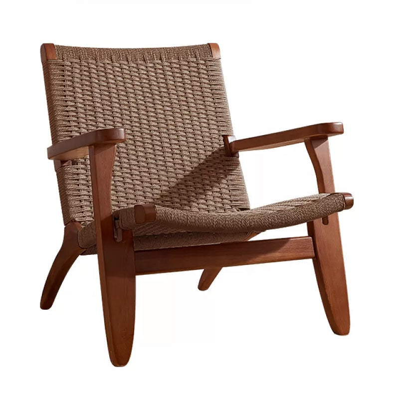 Scandinavian Wood Accent Armchair Solid Wood Frame Accent Armchair