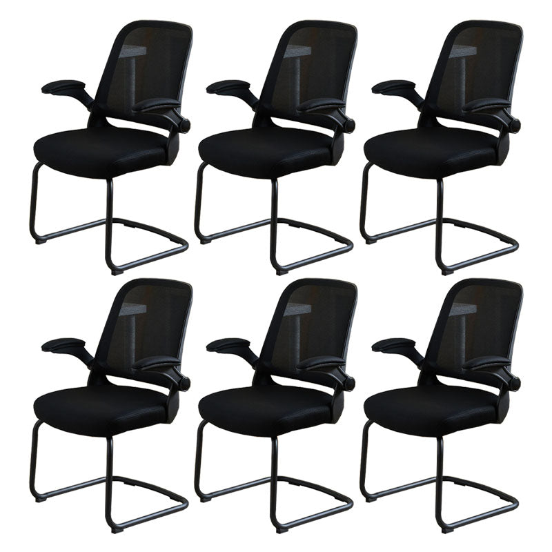 Modern Office Chair No Wheels Removable Arms Upholstered No Distressing Desk Chair