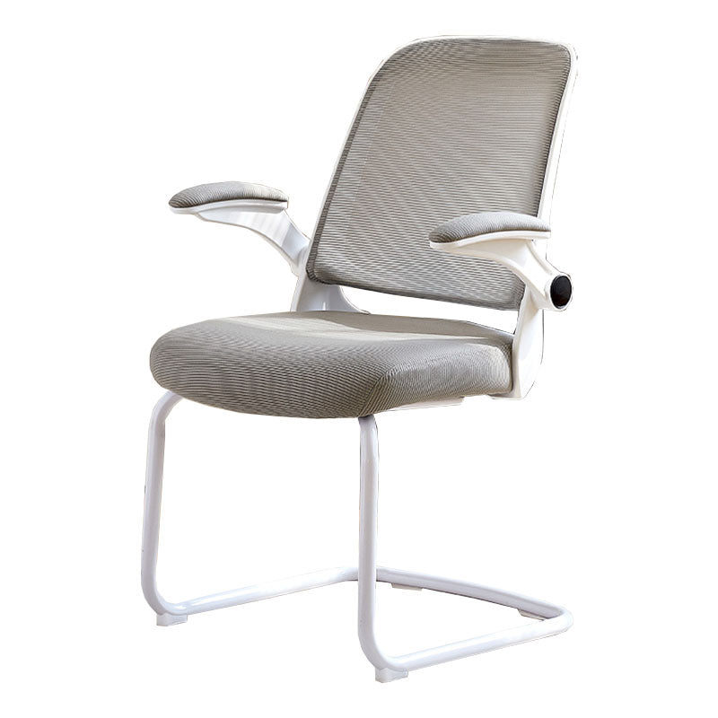 Modern Office Chair No Wheels Removable Arms Upholstered No Distressing Desk Chair