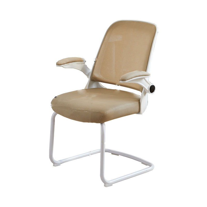 Modern Office Chair No Wheels Removable Arms Upholstered No Distressing Desk Chair