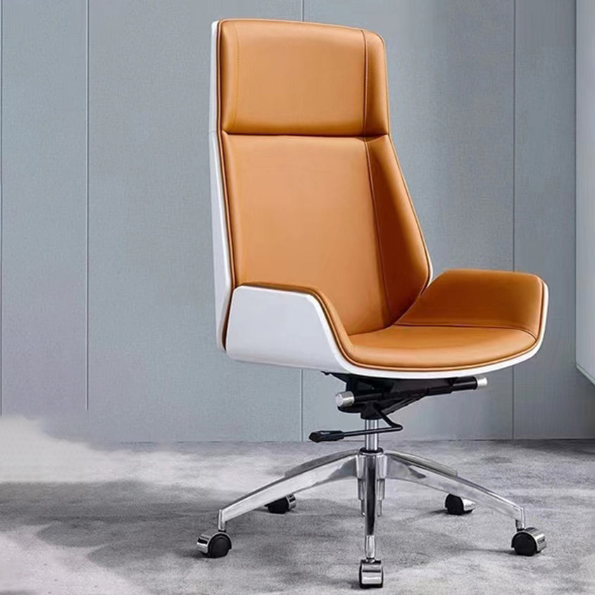 Modern Office Chair Tilt Mechanism Leather No Distressing Ergonomic Desk Chair