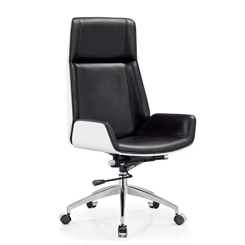 Modern Office Chair Tilt Mechanism Leather No Distressing Ergonomic Desk Chair