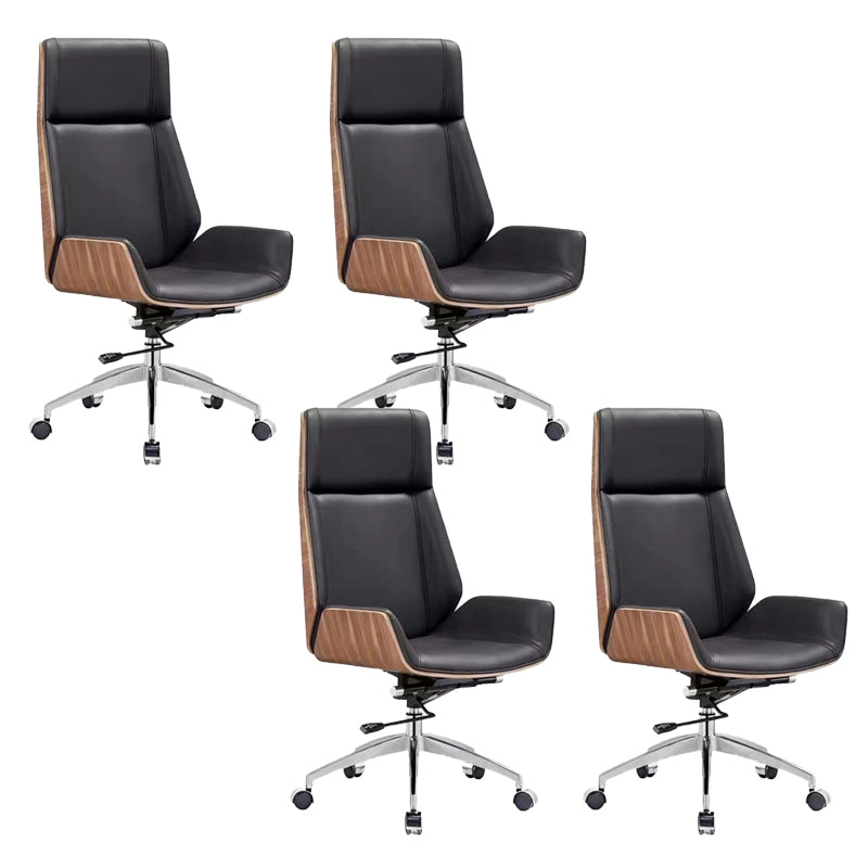 Modern Office Chair Tilt Mechanism Leather No Distressing Ergonomic Desk Chair