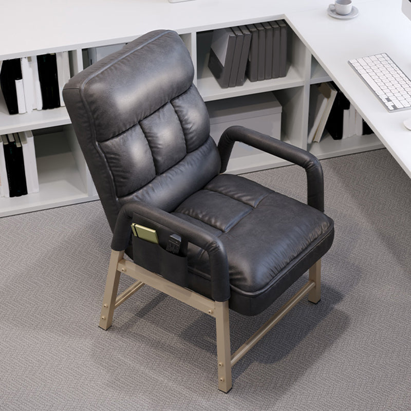 Modern Fixed Arms Office Chair Upholstered Task Chair for Home