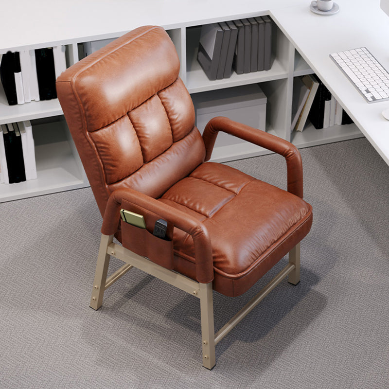 Modern Fixed Arms Office Chair Upholstered Task Chair for Home