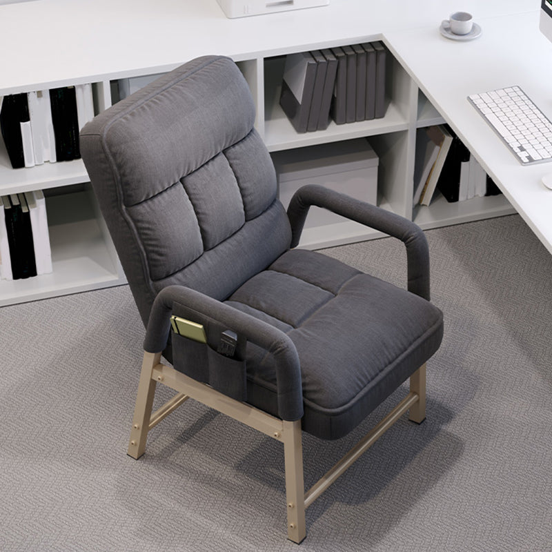 Modern Fixed Arms Office Chair Upholstered Task Chair for Home