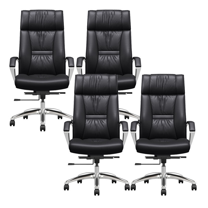 Contemporary Leather Managers Chair Padded Arms Desk Chair for Office