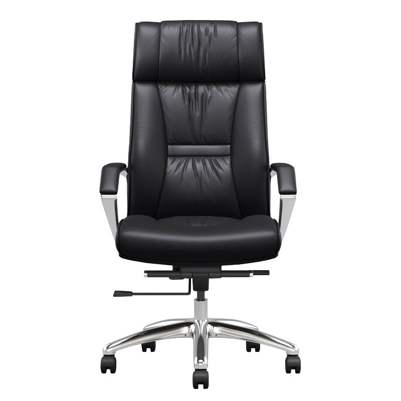 Contemporary Leather Managers Chair Padded Arms Desk Chair for Office