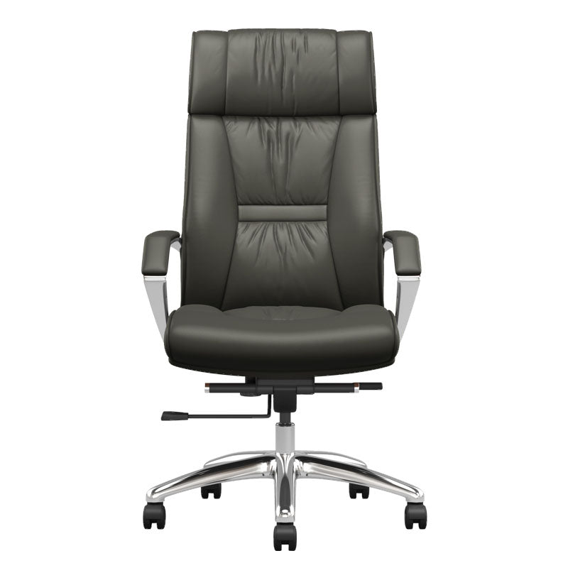 Contemporary Leather Managers Chair Padded Arms Desk Chair for Office