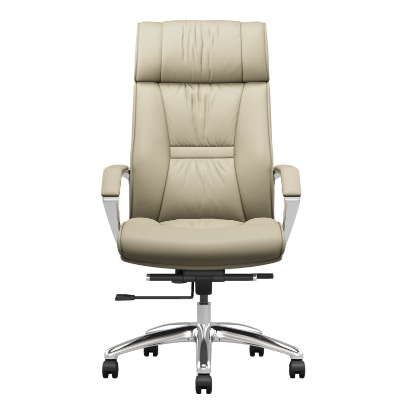 Contemporary Leather Managers Chair Padded Arms Desk Chair for Office