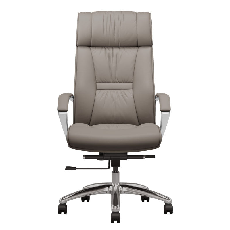 Contemporary Leather Managers Chair Padded Arms Desk Chair for Office