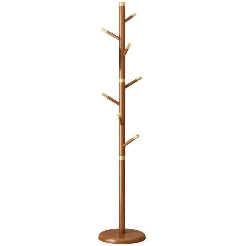 Modern Wood Entryway Coat Rack Free Standing Hall Tree with 7 Hooks