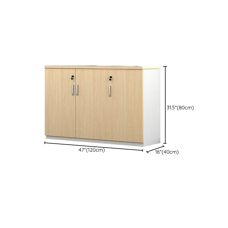 Modern File Cabinet Solid Wood Lateral File Cabinet with Storage Shelves